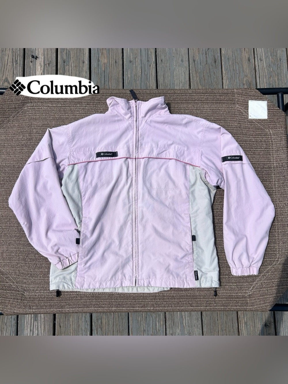 Vtg 2002 Columbia Packable Nylon Windbreaker Jacket XL